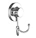MySweetHome Hook Holder with Suction Cup and Double Hooks, Chrome