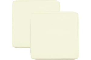 OutdoorLines Waterproof Patio Seat Cushion Cover Replacement, Anti-Slip Patio Chair Cushion Covering for Garden and Backyard (Set of 2, 22"x22"x4", Cream, Cover Only)