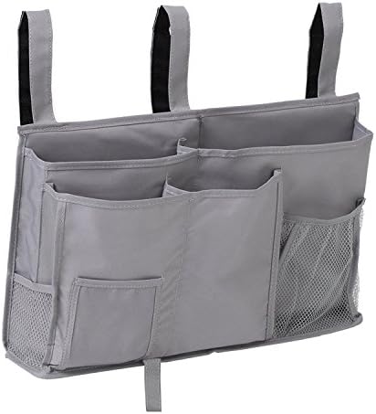 Oululu Bedside Caddy - Hanging Bedside Storage Organizer Bag for Bunk Beds Sofa (Grey)