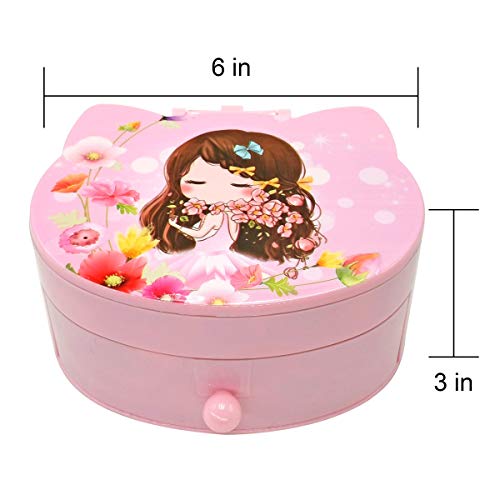 HUIXIANG Princess Pretend Jewelry Dress Up 98 Pack Little Girl Toy Play Set Accessories with Drawer Jewellery Box - Thumbnail 6