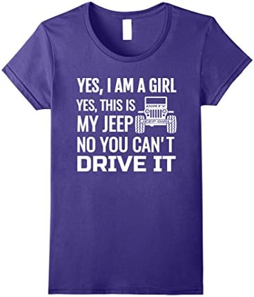 Womens I am a girl and this is my jeep Women's tshirt awesome gift Medium Purple