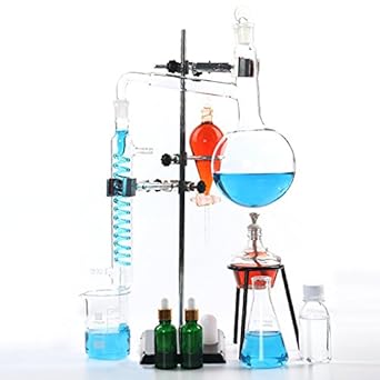 1000ml Lab Distillation Apparatus Lab Glassware Kit To Making Essential Oil Moonshine Alcohol Distiller Water Distiller Purifier Distillation Set 11pcs Amazon Co Uk Business Industry Science