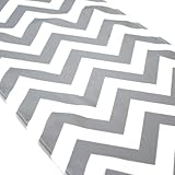 Koyal Chevron Table Runner, 12 by 108-Inch, Grey
