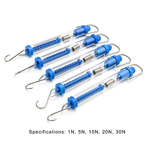 QWORK Spring Scale, Set Of 5Transparent Spring Balance Hanging Tube