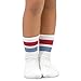 TeeHee Little Boys Basic Cotton Crew Socks 6 Pair Pack (3-5 Years, Sports Stripe)
