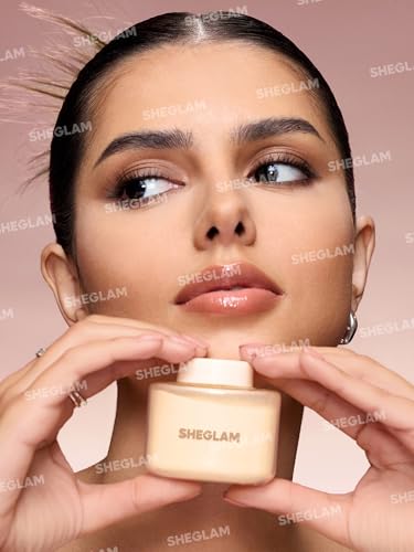 SHEGLAM Blur in a Bottle Loose Setting Powder | Oil-Control Mattifying Face Powder | Translucent Long-Lasting Baking & Finishing Powder for Under Eyes, Creases & Smile Lines | Banana
