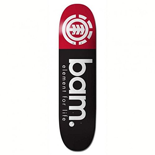 Element Bam Black Red 8.25 Inch Skateboard Deck 8.25 inch Mu