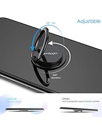 Cell Phone Finger Ring Holder - Lami  Phone Kickstand, Metal Grip Stand for Hand Compatible with Cell Phone 11 Pro XS Max XR X 8 7 6 6s Plus 5s SE, Samsung Galaxy S10 S8 S9 - Small Version