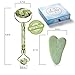 4-in-1 Jade Roller and Gua Sha Set with Mask Brush & Makeup Remover Bonus- Real 100% Natural Jade for Face Neck Body- Complete Beauty Set for Slimming & Firming- Rejuvenate Skin & Remove Wrinkles