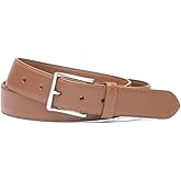 W. Kleinberg Mens 1 3/8” Wide High Pebbled Soft Construction Calf with Brushed Nickel Buckle Belt