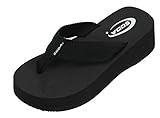 Soda Women's Accent Plaftorm Wedge Thong Sandals