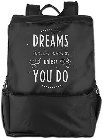 Just Do It Printed Girls Backpack Lightweight Casual Shoulder Bag Boys School Bag Bookbags Daypacks Black For Women And Men