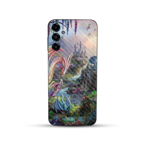 Carbon Fiber Phone Skin Compatible with Bark Phone - Dragon Paradise - Premium…