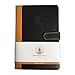 Transcending Waves - Undated Daily Planner, Hourly Habit Tracker to Boost Productivity, Faux Leather Agenda Notebook for Your Goals, Tasks and Schedules, 8.3 x 5.8 Inches, Black