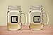Mr. & Mrs. Mason Jars - Glass Drinking Glass Set With Gift Box - For Couples - Engagement, Wedding, Anniversary, House Warming, Hostess Gift, 16 ounce