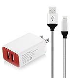 BigMuu iPhone 7 Charger, With 3.1A 5W Dual USB Travel Wall Charger for iPhone 7 Plus, iPhone 6/6s, iPhones 5/5s, iPad Minis, iPod Touch, iPods
