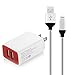 BigMuu iPhone 7 Charger, With 3.1A 5W Dual USB Travel Wall Charger for iPhone 7 Plus, iPhone 6/6s, iPhones 5/5s, iPad Minis, iPod Touch, iPods