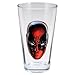 Vandor Marvel Deadpool 4 pc 16 oz Glass Set, Red, Black, and White