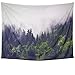 Galoker Misty Forest Tapestry Wall Hanging Forest Tree Tapestry Fantastic Fog Magical Trees Tapestry Nature Landscape Tapestry Bohemian Plant Wall Tapestry for Bedroom Living Room Dorm