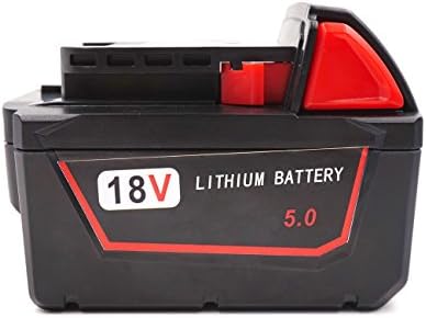 18V 5.0A for Milwaukee M18 18V 48-11-1850 ;b00hnhf0e4;Drill REDLITHIUM XC 5.0 Ah Extended Capacity Battery 48-11-1815 48-11-1820 48-11-1828 48-11-1840 Cordless Tool REN BAND (1Pack)