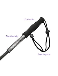 SANLIKE Mano telescópica Gaff Gancho de acero inoxidable lanza de aleación de aluminio poste con mango de EVA para pesca de agua salada