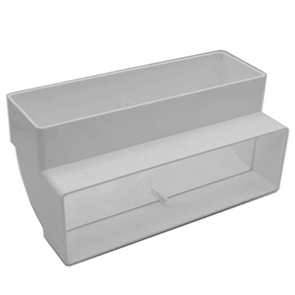 Kair 90 Degree Vertical Elbow Bend 204mm x 60mm - 8 x 2 inch Rectangular Plastic Ducting Adaptor — image 1