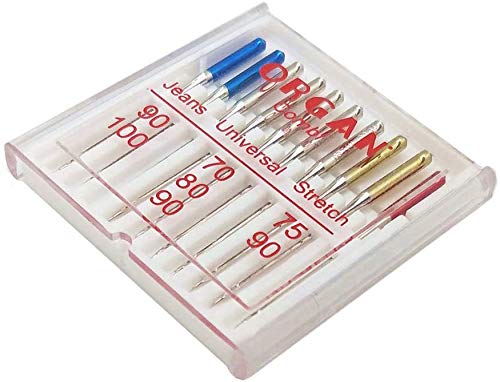 YEQIN 10pcs Organ Needles, Domestic Sewing Machine Needles Jeans, Universal & Stretch Combi Pack