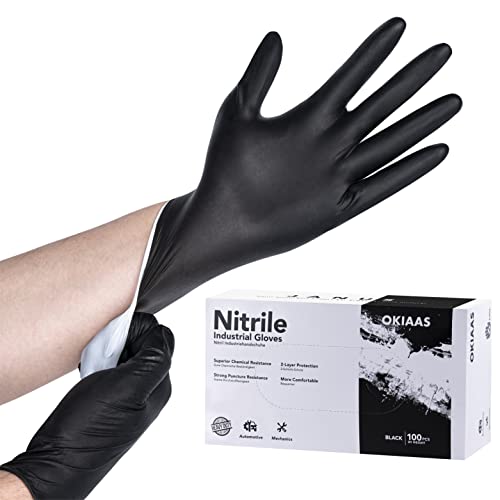Heavy Duty Nitrile Gloves, 6 Mil, 2 Layer Protection, Box of 100