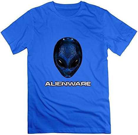 ALIENWARE Computer Alien pattern Men's T Shirt L,RoyalBlue