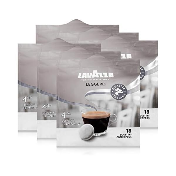 Lavazza Kaffeepads Leggero 18 Pads - Für Kaffee-Padmaschinen 125g Röstkaffee (6er Pack)