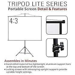Akia Screens 2 in 1 110 inch Portable Projector