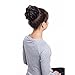 Scrunchy Updo Wavy Straight Hair Bun Clip Messy Donut Chignons Synthetic Hairpiece Hair Extension (brownish black-thicker)
