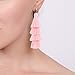 BaubleStar Fashion Tassel Dangle Earrings for Women Layered Long Bonita Tiered Pink Thread Tassel Drop Statement Jewelry