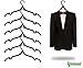 6 Pack of IPOW Black Plastic Foldable Travel Home Camping Mini Non-Slip Clothes Shirts Sweaters Dress Hanger Hook Drying Rack