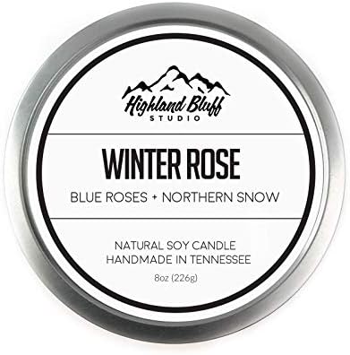 Highland Bluff Studio - Scented Soy Tin Candle - Winter Rose