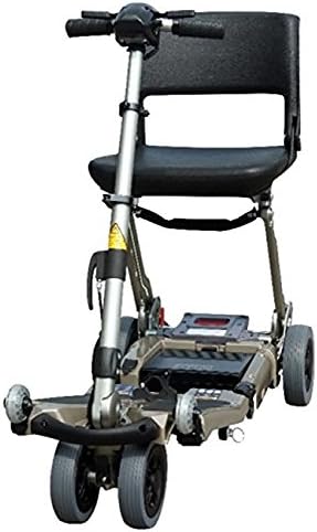 FreeRider USA - Luggie Super - Compact Lightweight Foldable Scooter - 4-Wheel - Champagne
