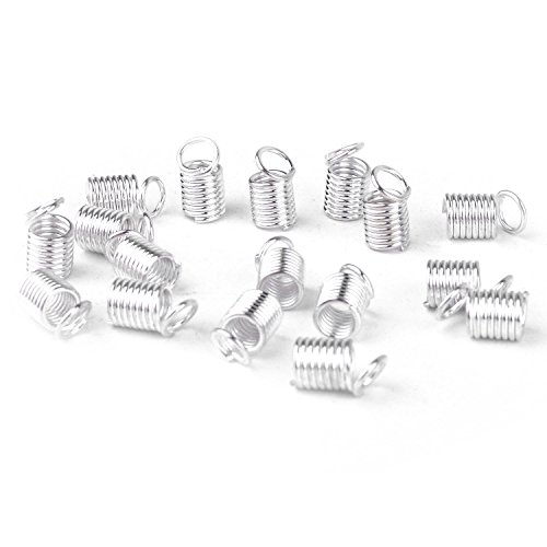 image for BronaGrand 150pcs Antiqued Brass Silvery Crimp Fasteners Leather Cord 