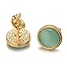 Onnea Gold Tone Opal Round Stud Earrings Set(Pink/Green/Black)
