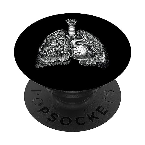 Human Chest Lung Anatomy Graphic Design Gift Men Women Kids PopSockets Adhesive…