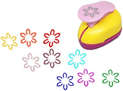 TEKEFT Random Color Mini Cute Paper Craft Punch Tool for DIY(Hollowed Flower)