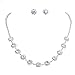 UDORA Rhinestones Necklace Earrings Jewelry Sets for Bridal Wedding Party