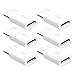 USB C Adapter to Micro USB [6 Pack], Converts USB Type C (Male) to Micro USB (Female) Syncing and Charging Compatible Galaxy Note 8 S8 Plus Google Pixel 2XL MacBook Pro and More,(White