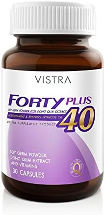 Forty Plus Soy Germ Powder, Dong Quai Extract and Multivitamin & Evening Primrose Oil Dietary Supplement Product 30 Capsules Relief for Perimenopause and Menopause Symptoms