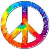 AK Wall Art Peace Sign Tie Dye Vinyl Sticker - Car Window Bumper Laptop - SELECT SIZE
