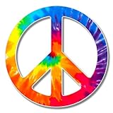 AK Wall Art Peace Sign Tie Dye Vinyl Sticker - Car Window Bumper Laptop - Select Size