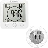 KADAMS Shower Clock Bundle with Waterproof Timer Clock