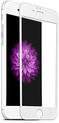 Solobay iPhone 8 plus Glass Screen Protector Full cover Tempered Glass Screen Protector film 3D Curved Edge to Edge Anti-Glare Anti-Scratch Anti-Dust For Apple iPhone 8 PLUS (WHITE/8 PLUS)