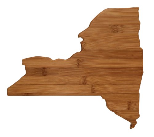 Totally Bamboo State Cutting & Serving Board – “NEW  YORK”, 100% Organic Bamboo Cutting Board for Cooking, Entertaining, Décor and Gifts. Designed in the USA!