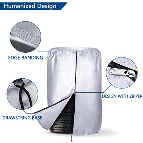 Aebitsry Seasonal Tire Storage Cover, Car Spare Tires Bag 210D Oxford Cloth Waterproof Dustproof Sonw and UV Protection Fit Up to 32" Tire Diameter