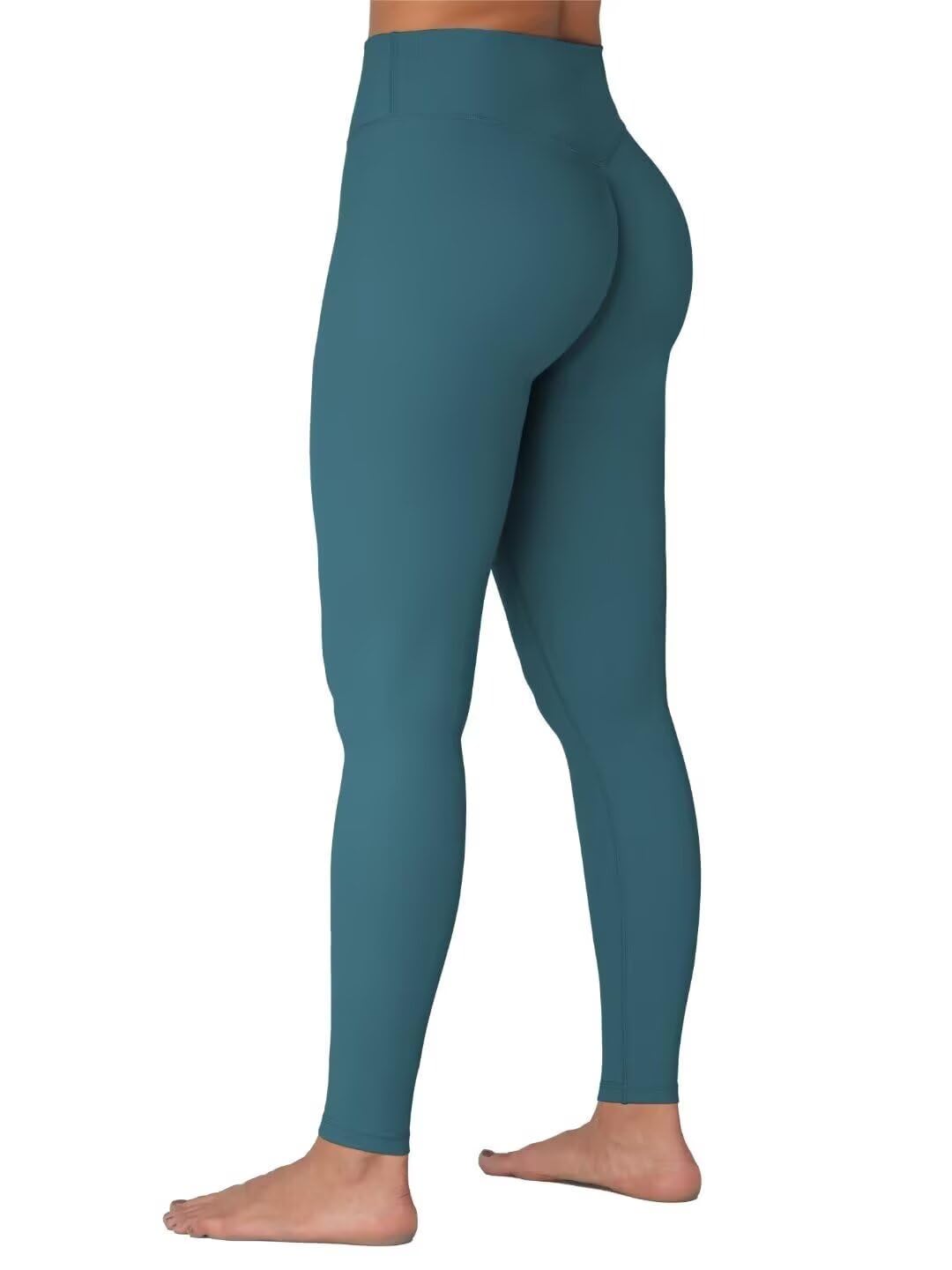 Photo 1 of Sunzel Sunzfly Invisible Butt Scrunch Workout Leggings for Women, Butt Lifting High Waisted Gym Yoga Pants with Tummy Control 28" Foredt Green Medium